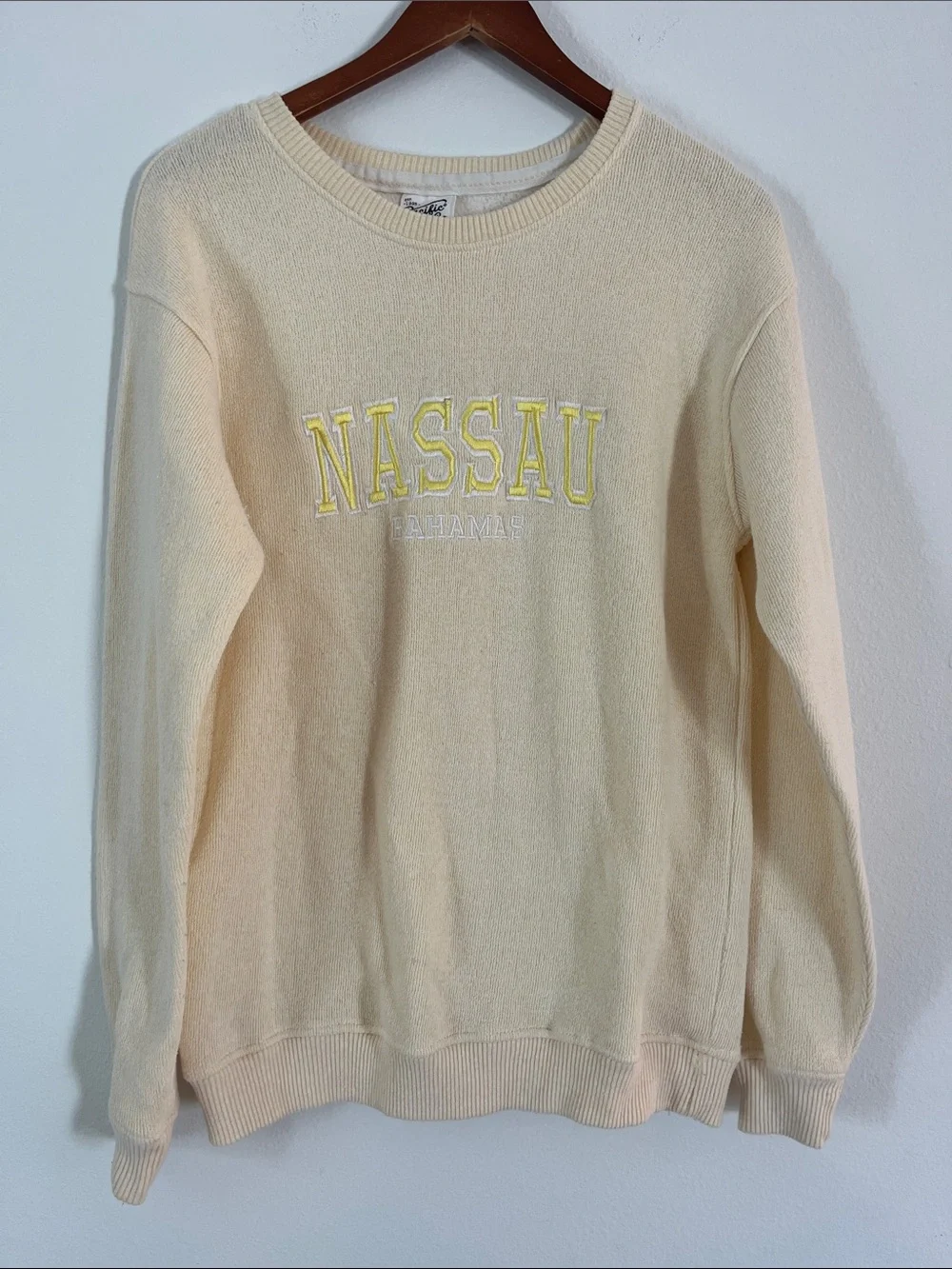 NASSAU Bahamas Cream Crewneck Sweatshirt